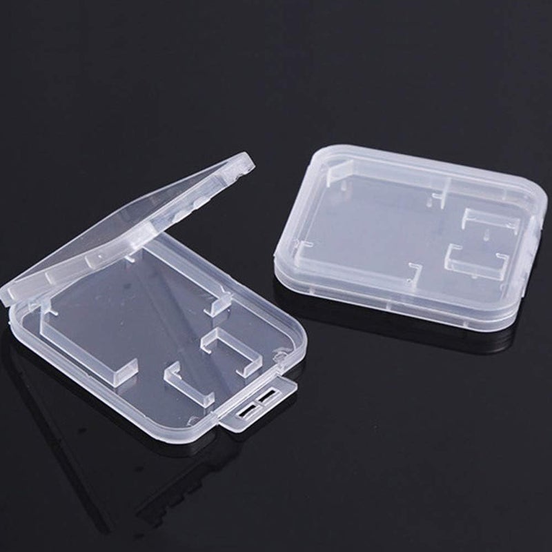 SteelFever Clear Plastic Memory Card Case Compatible with SD SDHC SDXC Micro SD T-Flash Card (10 PCS) - Image 3
