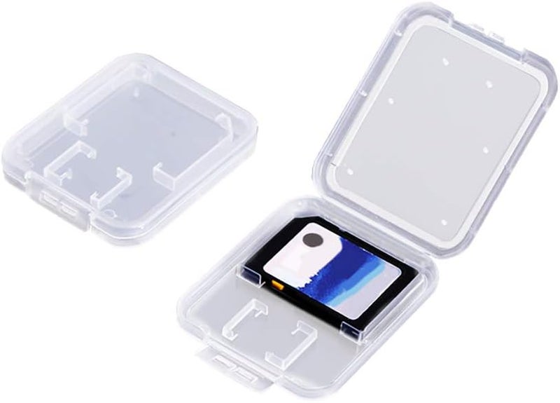 SteelFever Clear Plastic Memory Card Case Compatible with SD SDHC SDXC Micro SD T-Flash Card (10 PCS) - Image 2