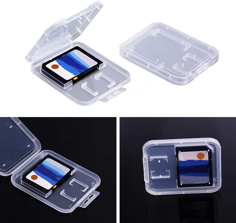 SteelFever Clear Plastic Memory Card Case Compatible with SD SDHC SDXC Micro SD T-Flash Card (10 PCS) - Image 5