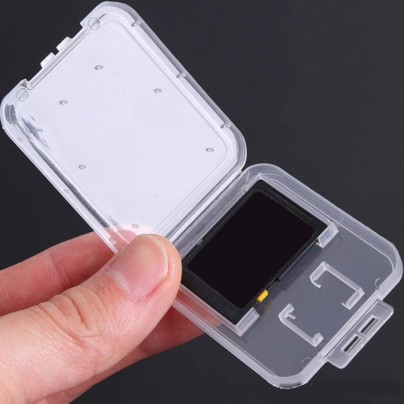 SteelFever Clear Plastic Memory Card Case Compatible with SD SDHC SDXC Micro SD T-Flash Card (10 PCS) - Image 4