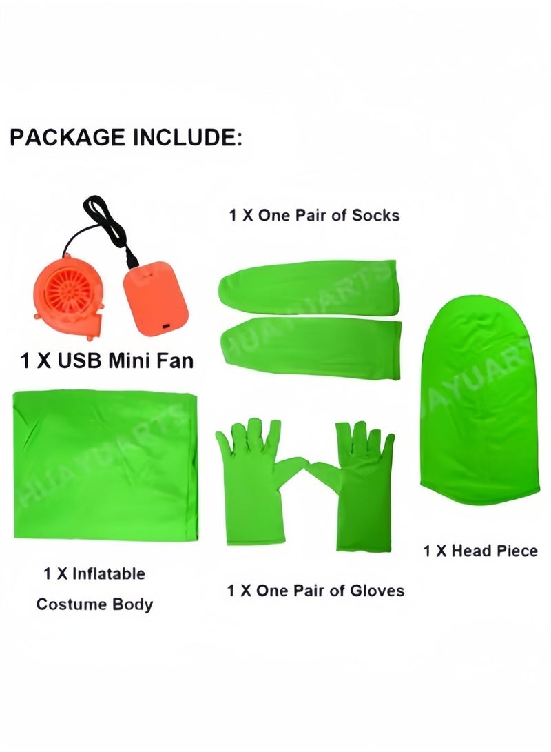 Halamodo Inflatable Masquerade Jumpsuit Costume Adult Full body Suit Air Blow up Costumes with Air-filled Fan Powered by Batteries Funny Fancy Dress Perfect for Parties TV Shows Festivals and Celebrations - Image 5