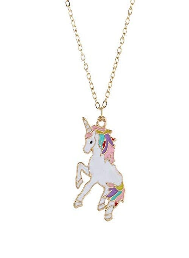 Beetoo Unicorn Necklace Rainbow Unicorn Necklace Pendant Jewelry Gifts Christmas Birthday Gifts Friend Granddaughter Alloy Metal Necklace(1 Pack) - Image 2
