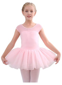 Stelle Stelle Girls Ballet Leotards Dance Tutu Skirt Dress Outfit (Toddler/Little Kid/Big Kid) (Ballet Pink (Mesh cap sleeve), 2-3T)  - Image 1