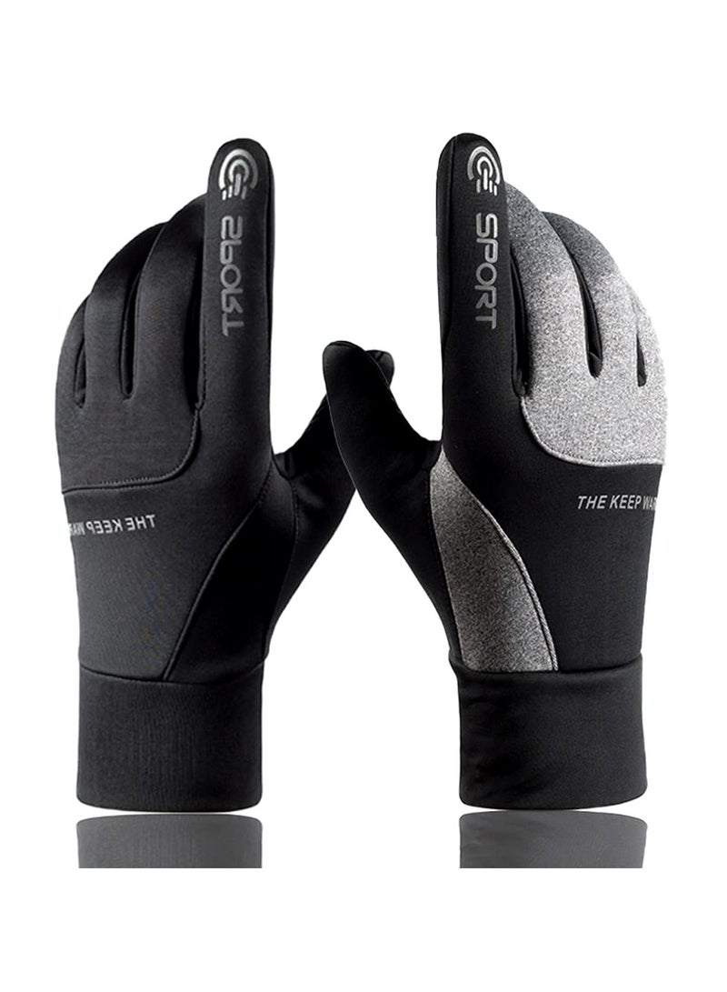 CMGTYYD Winter Gloves, Waterproof Touch Screen Anti-Slip Refrigerator Gloves, Warm Gloves For Men And Women In Cold Weather, Suitable For Running/Cycling/Driving/Hiking/Travel/Work - Image 1