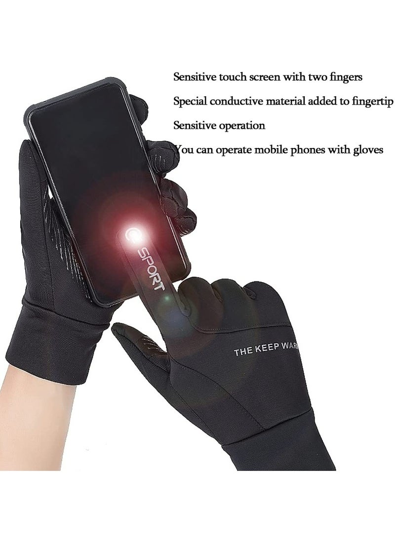 CMGTYYD Winter Gloves, Waterproof Touch Screen Anti-Slip Refrigerator Gloves, Warm Gloves For Men And Women In Cold Weather, Suitable For Running/Cycling/Driving/Hiking/Travel/Work - Image 3