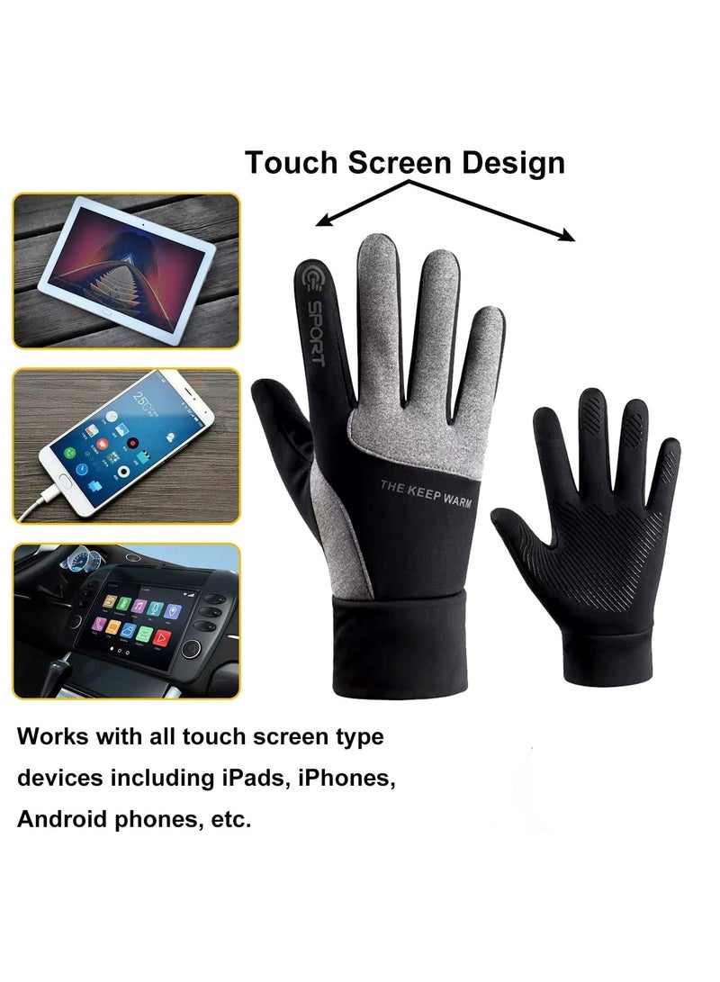 CMGTYYD Winter Gloves, Waterproof Touch Screen Anti-Slip Refrigerator Gloves, Warm Gloves For Men And Women In Cold Weather, Suitable For Running/Cycling/Driving/Hiking/Travel/Work - Image 4