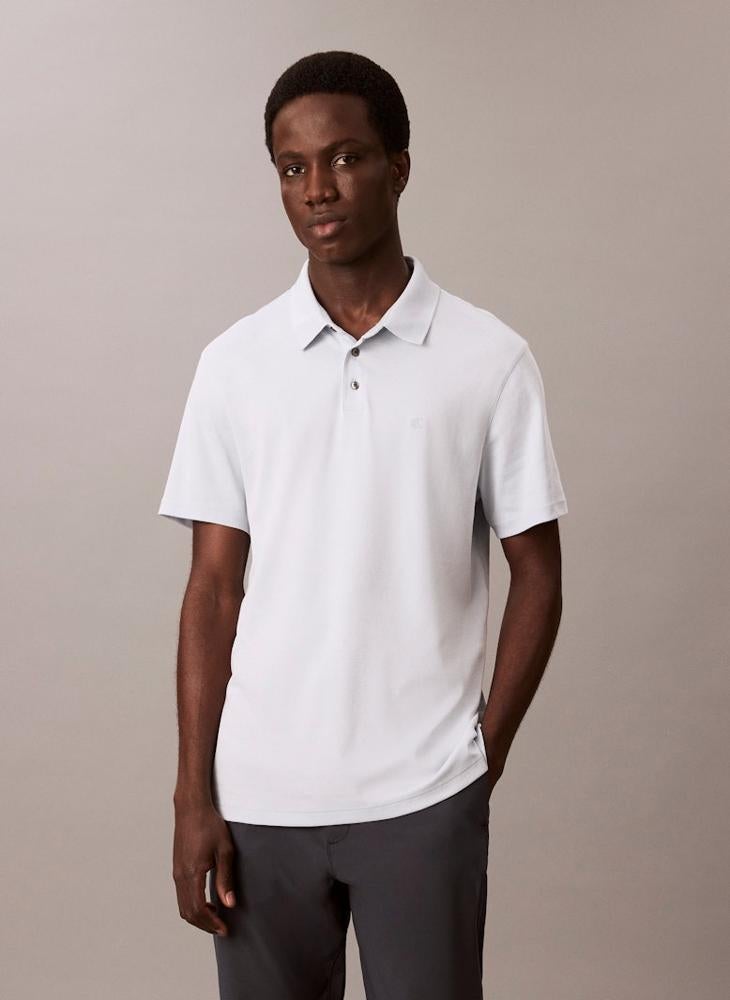 CALVIN KLEIN Cotton Short Sleeve Polo - Image 1