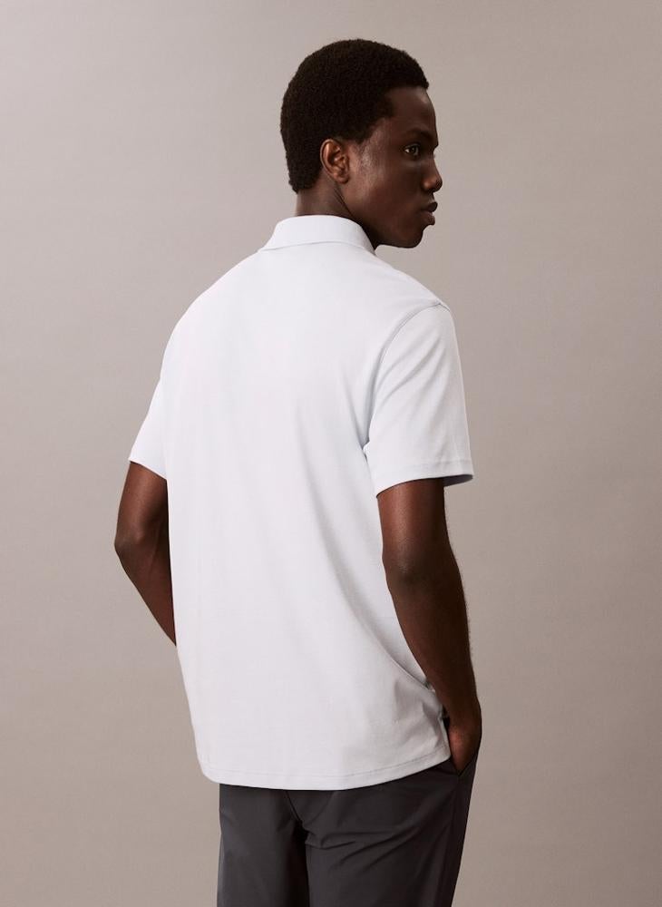 CALVIN KLEIN Cotton Short Sleeve Polo - Image 2