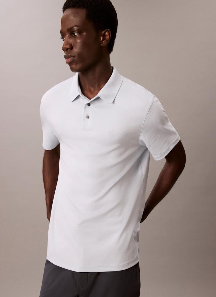 CALVIN KLEIN Cotton Short Sleeve Polo - Image 3