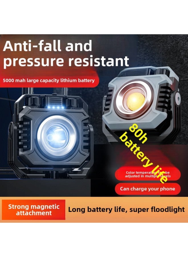 إسكدنيا في الهواء الطلق ضوء قوي متعدد الوظائف ضوء العمل ضوء التخييم المحمول المحمولة شحن سيارة مغناطيسية مقاوم للماء قابلة للشحن-الطاقة:5 - Image 3