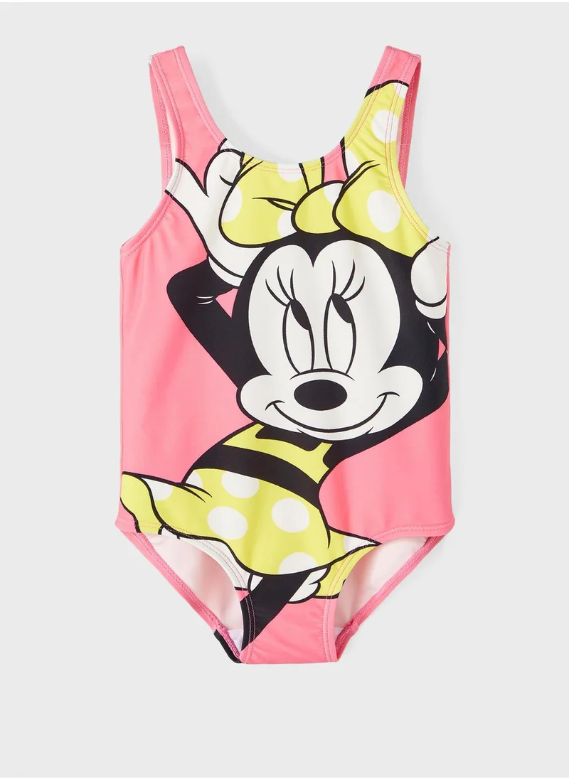 NAME IT Kids Minnie Mouse Print Swimsuit