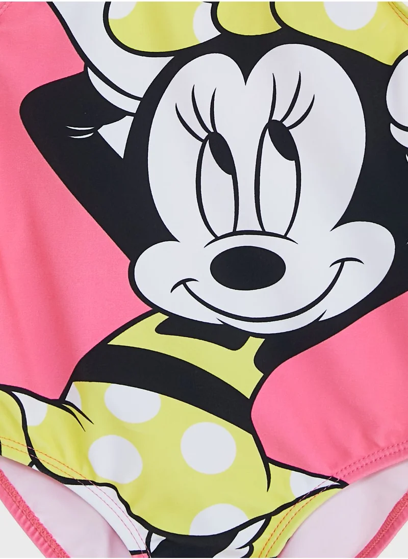 NAME IT Kids Minnie Mouse Print Swimsuit