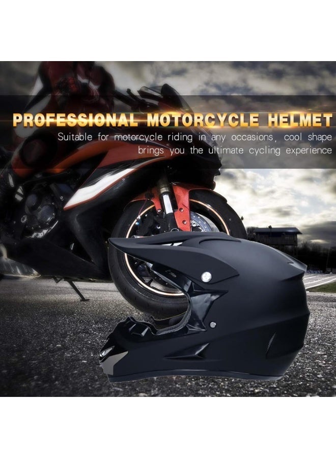 Matte Black Full Face Motocross Helmet Set With Goggles Mask And Gloves Off Road Motorcycle Helmet for Adults And Youth - Image 3