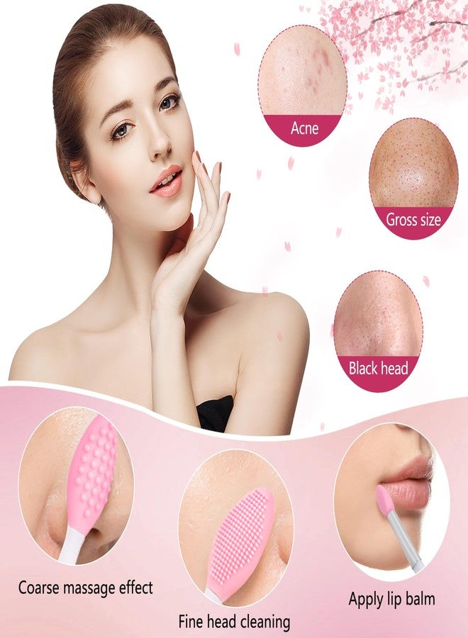 Yokilly Silicone Face Scrubber, 2pcs Exfoliating Lip Brush, 1pcs Cleansing Brush,2pcs Face Mask Exfoliator Blackhead Skin Care Tool - Image 5