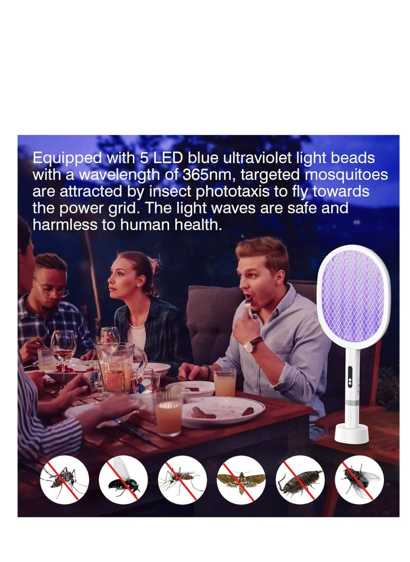 Generic - Detachable 2-in-1 Electric Mosquito Swatter Racket with UV Light – 1800mAh Battery, Fast Charging, Type-C Base – 53cm Height - Image 1