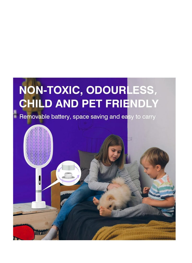Generic - Detachable 2-in-1 Electric Mosquito Swatter Racket with UV Light – 1800mAh Battery, Fast Charging, Type-C Base – 53cm Height - Image 1
