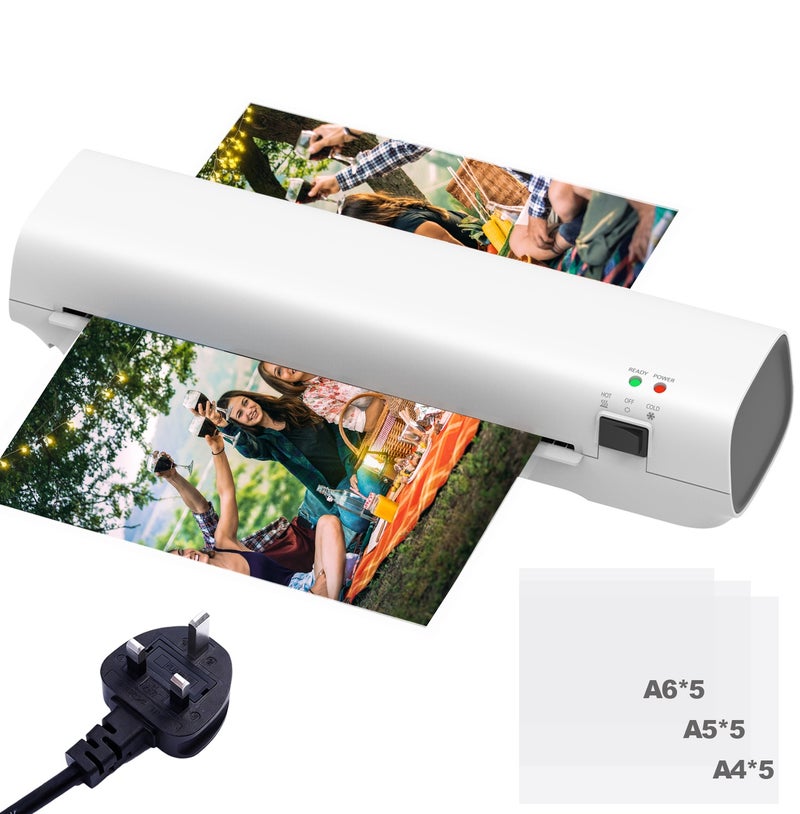 DYSWEI 2-in-1 Hot & Cold Laminator Machine, 9 Inch for A4/A5/A6 Size, Includes 15PCS Free A4, A5, A6 Laminating Films,fit for Documents, Photos, Cards - Image 1