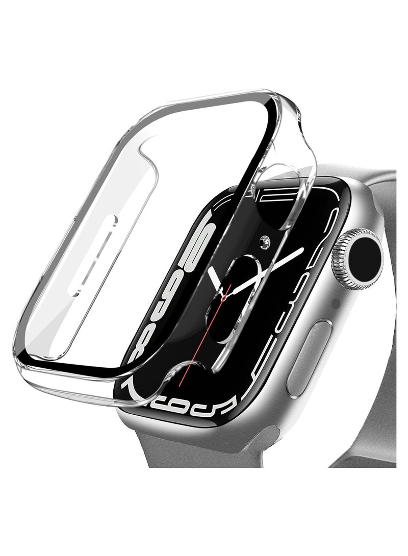 واقي شاشة Apple Watch، متوافق مع سلسلة 10 42 مم، غطاء كامل صلب من البولي كربونات فائق النحافة، حماية كاملة (42 مم، شفاف) - Image 1
