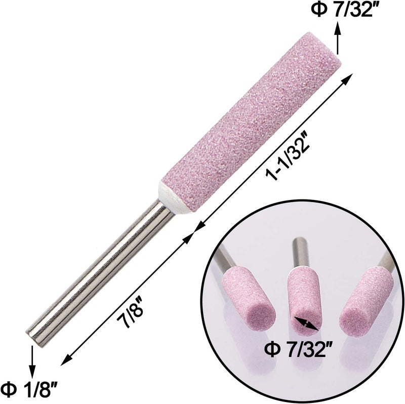 OIIKI 8 Pack Burr Grinding Stone File Chainsaw Sharpener 732Inch 55mm Pink - Image 2