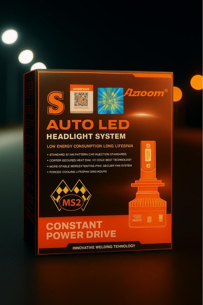 لمبة ليد من اوزوم MS2  S3 H4 بنظام اضاءة 120/100 واط