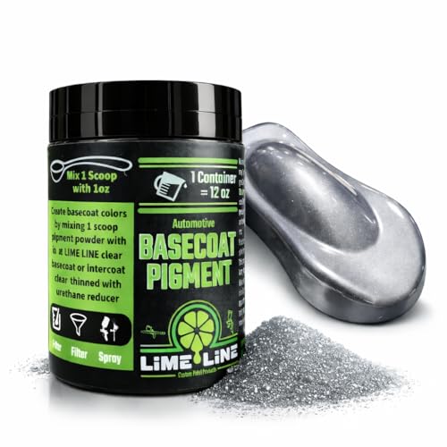 LiME LiNE Base Coat Maker Pigment Powder Automotive Grade Basecoat Metallic Silver - Image 1