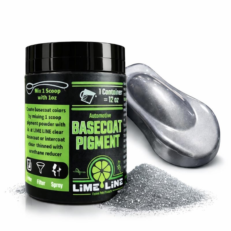 LiME LiNE Base Coat Maker Pigment Powder Automotive Grade Basecoat Metallic Silver - Image 2