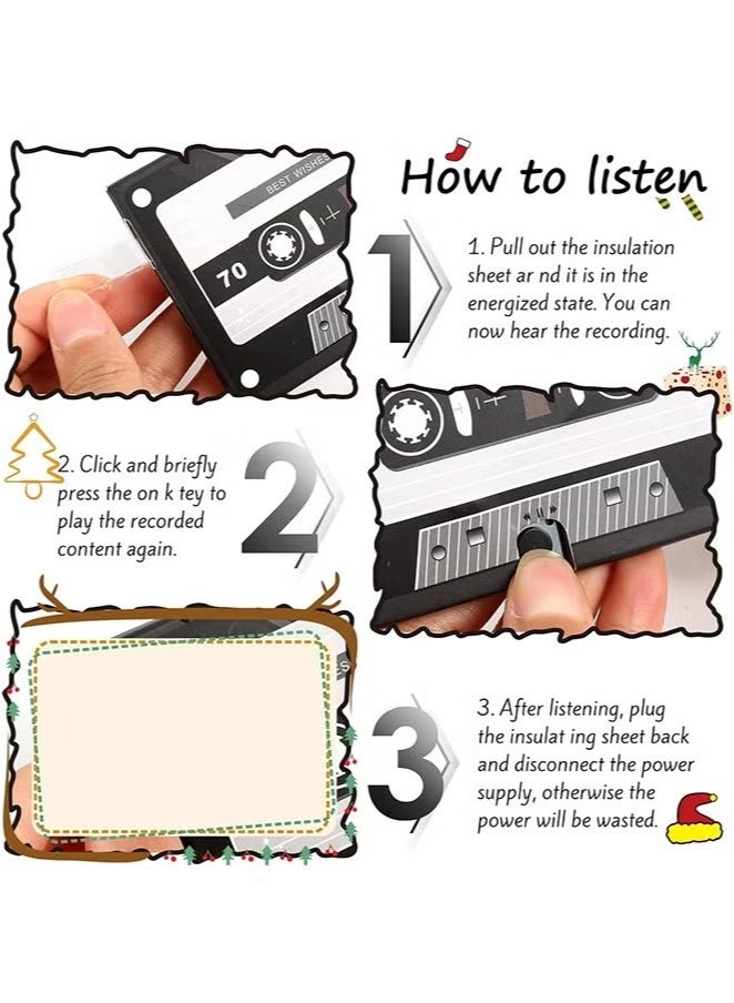 GMORO Voice Greeting Card – 60-Second Personalized Recordable Audio Card with Built-in Playback – Retro Style Talking Sound Card for Birthday, Wedding, and Special Occasions  - Image 5