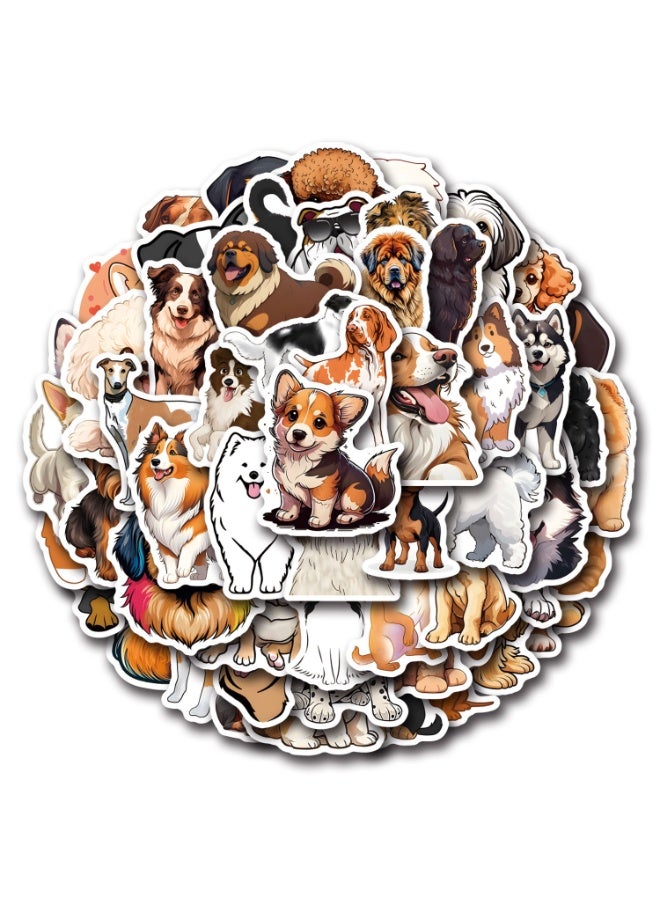 NIBEMINENT 55 Pcs Mixed Dog Deco Kit Waterproof Stickers, High Definition Printing Bright Colors, Suitable for Laptop Skateboard Luggage Water Bottle Guitar DIY - Image 2