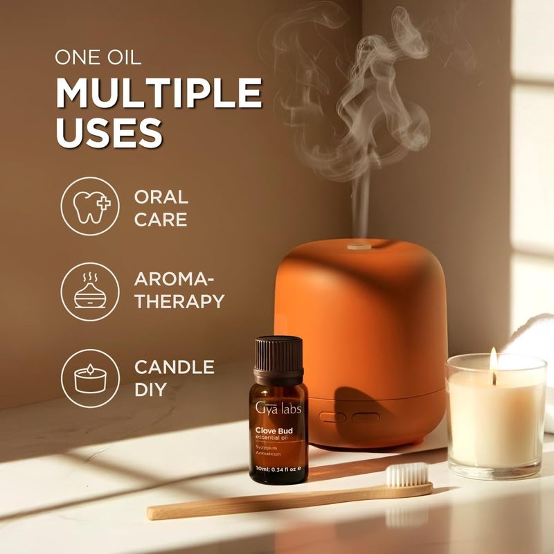 gya labs زيت القرنفل العطري من جيا لابز - 0.34 أونصة سائلة - للشعر، البشرة، الناشر، العلاج بالروائح وصنع الشموع بنفسك - Image 5