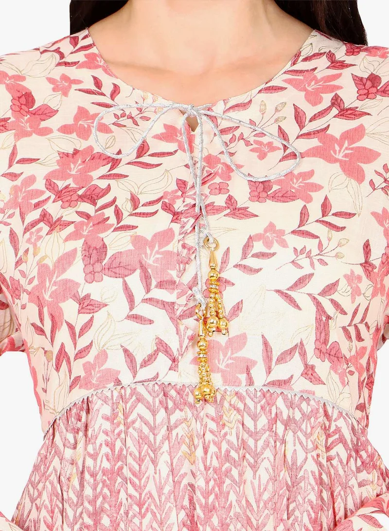 HANA & SARA LONG ELEGANT UNIQUE PRINTED CASUAL ARABIC KAFTAN JALABIYA DRESS