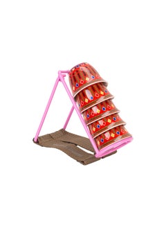 AL SANIDI Stainless steel utensiL drying table Drying Rack Pink Light capacity 6 Cups Size 15.2* 8.6*7.4 Cm  - Image 4