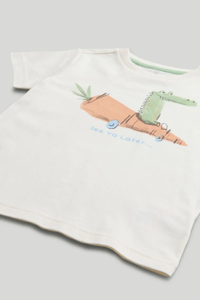 مذركير تيشيرت ديناصور كريمي