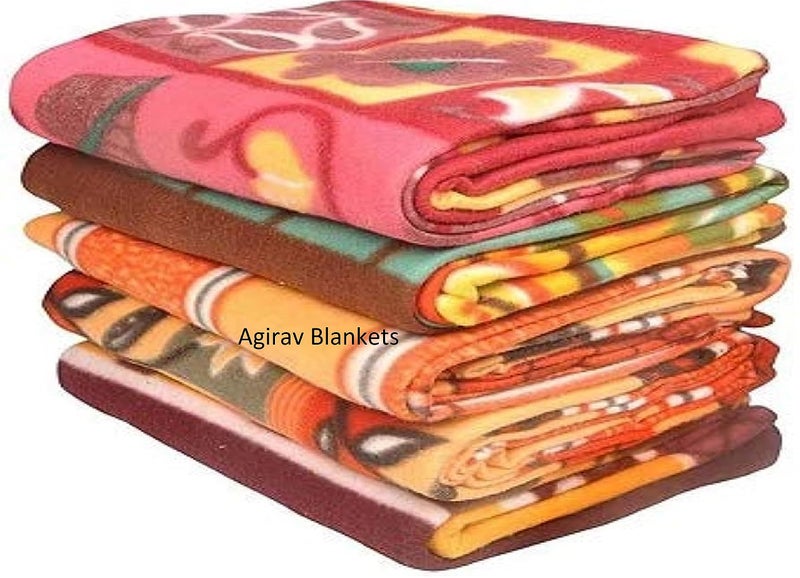 Agirav All Season Multipurpose Polar Fleece Single Bed Printed Assorted Multicolor Lightweight Blanket (Set of 5, 90 x 62 inches)| TC - 260 - Image 2