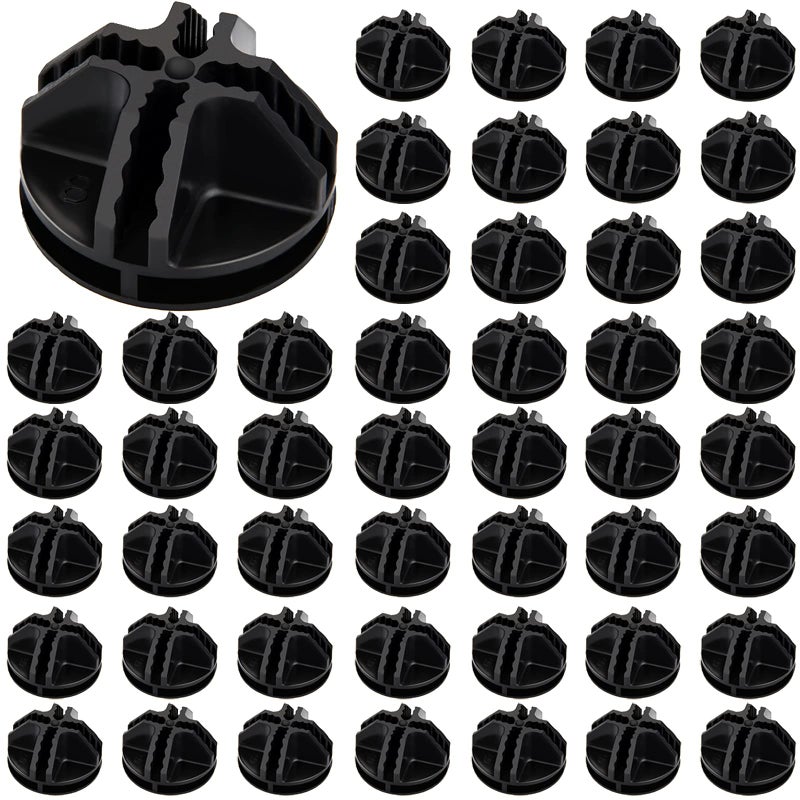 48 Pieces Cube Connectors Plastic Storage Wire Cube Organizer ABS Connectors for Modular Closet Storage Organizer and Wire Shelf Black