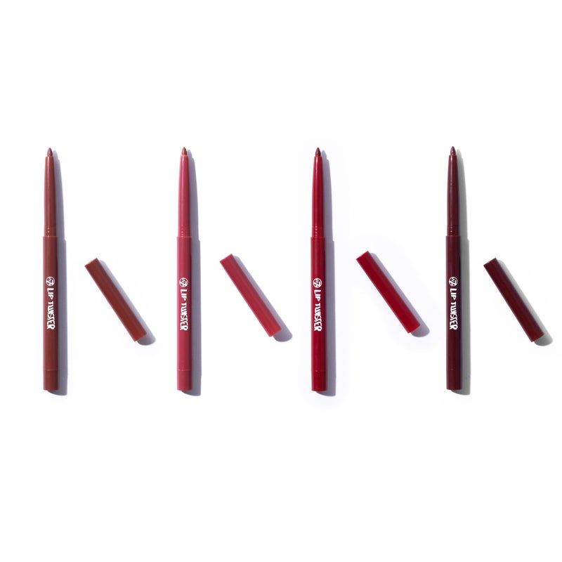 W7 Lip Twister Lip Liner - 4Pcs Multi-Pack - Creamy & Blendable Lip Makeup For Definition & Shape (Red, Nude, Brown, Pink) - Image 1