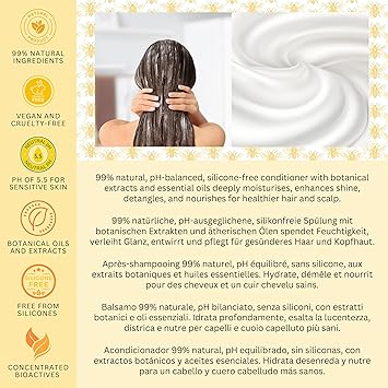 BEES of BRITAIN 99 Natural Conditioner Lavender Mint No SulfatesParabensSilicones pH 55 Sensitive Skin We Donate 5 of our Profit to Save Bees Pollinators 250ml - Image 5