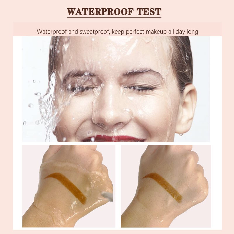 Eyebrow Stamp Stencil Kit One Step Brow Stamp Shaping Kit stamp on eyebrows waterproof Eyebrow Definer Long Lasting Eyebrow Stamp With 10 Reusable Eyebrow Stencils - Image 4