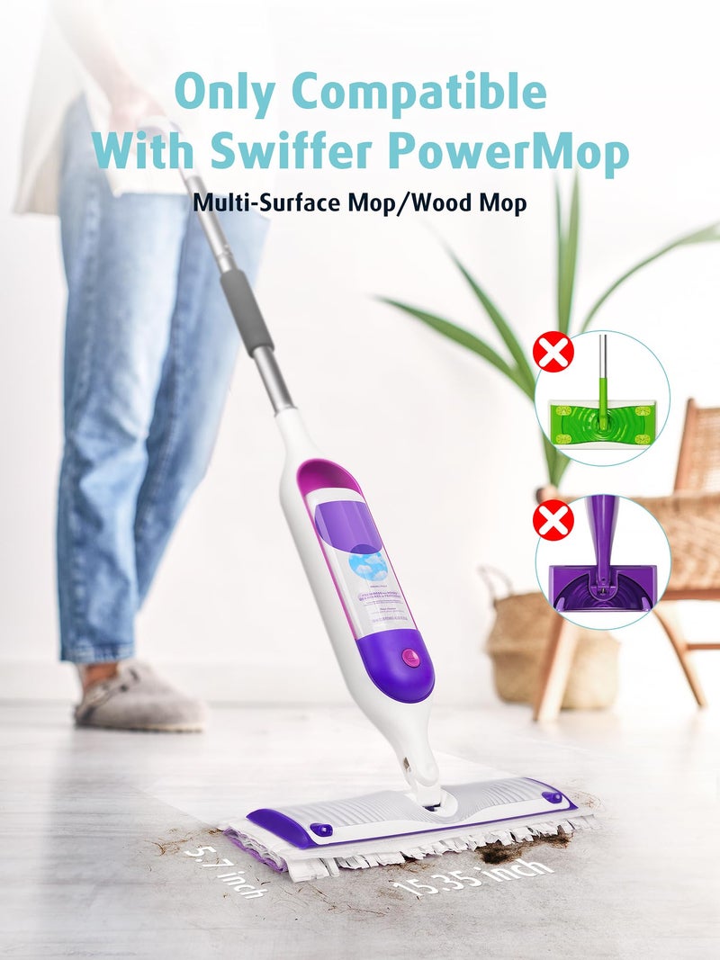 AIR U+ 12 Pack Disposable Power Mop Pads Refills for Swiffer Power Mop, Unscented 14-Layer Thickened Multi-Surface Replacement Mopping Refills Pads for Floor Surface Cleaning - Image 2