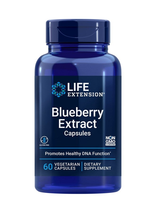 Life Extension كبسولات مستخلص التوت الأزرق - مكمل مستخلص التوت البري الكامل لدعم صحة الدماغ - خالي من الكائنات المعدلة وراثيًا - خالي من الغلوتين - نباتي - 60 كبسولة - Image 1