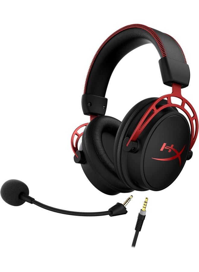 Hyperx Cloud Alpha - Gaming Headset, Dual Chamber Drivers, Legendary Comfort, Aluminum Frame, Detachable Microphone, Works on PC, PS4, PS5, Xbox One, Xbox Series X|S, Nintendo Switch and Mobile – Black/Red - Image 2