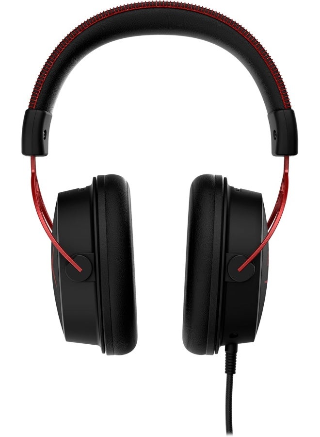Hyperx Cloud Alpha - Gaming Headset, Dual Chamber Drivers, Legendary Comfort, Aluminum Frame, Detachable Microphone, Works on PC, PS4, PS5, Xbox One, Xbox Series X|S, Nintendo Switch and Mobile – Black/Red - Image 5