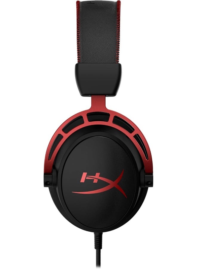 Hyperx Cloud Alpha - Gaming Headset, Dual Chamber Drivers, Legendary Comfort, Aluminum Frame, Detachable Microphone, Works on PC, PS4, PS5, Xbox One, Xbox Series X|S, Nintendo Switch and Mobile – Black/Red - Image 4