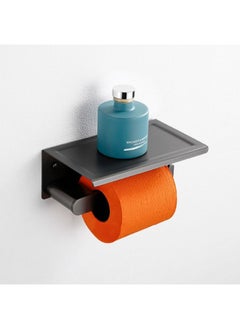 Generic Grey High Quality Stainless Steel Toilet Paper Holder with Phone Shelf  - Image 1