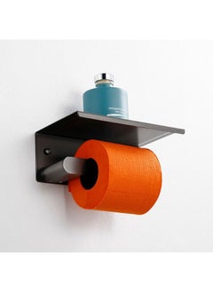 Generic Grey High Quality Stainless Steel Toilet Paper Holder with Phone Shelf  - Image 2