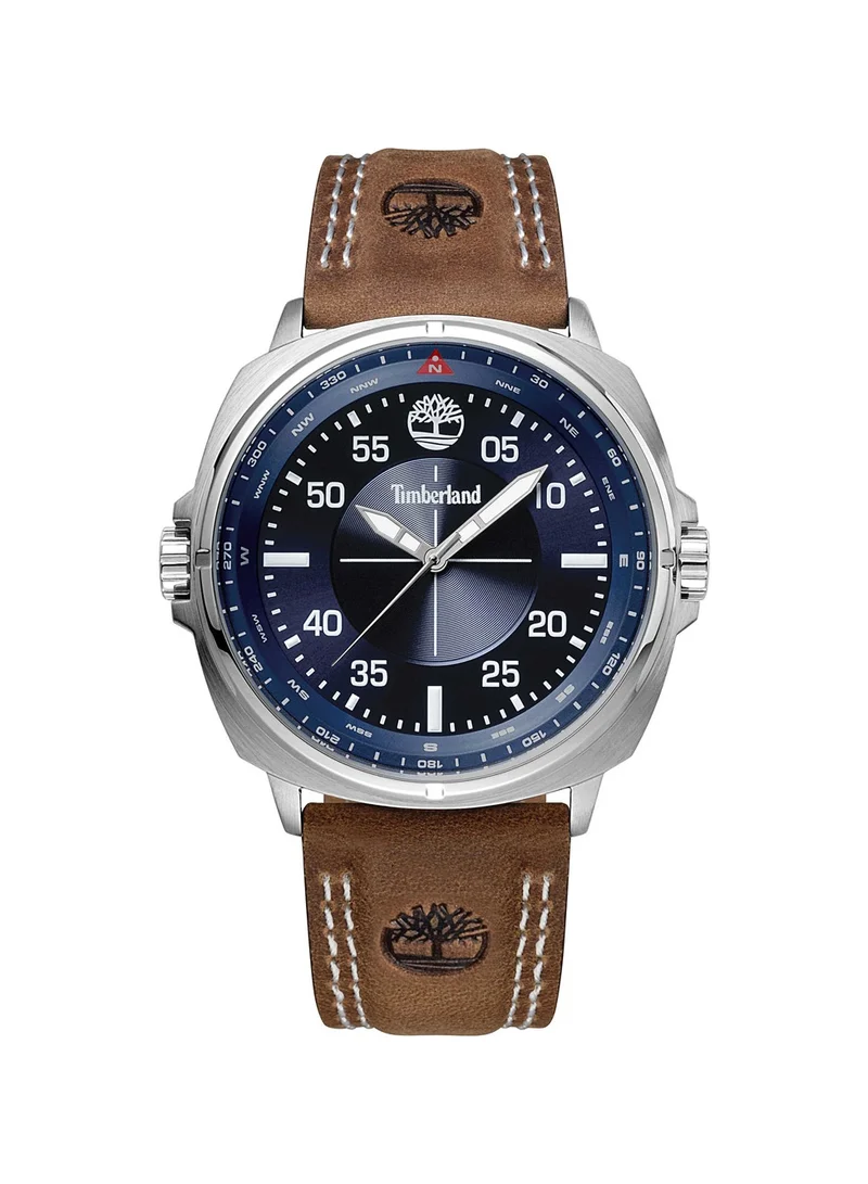 تمبرلاند Williston 47mm Men's Watch with Genuine Leather Strap Blue Dial