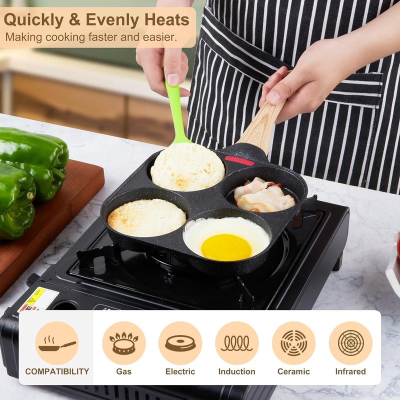 MyLifeUNIT 4-Cup Nonstick Egg Frying Pan for Breakfast and Sandwiches - Image 3
