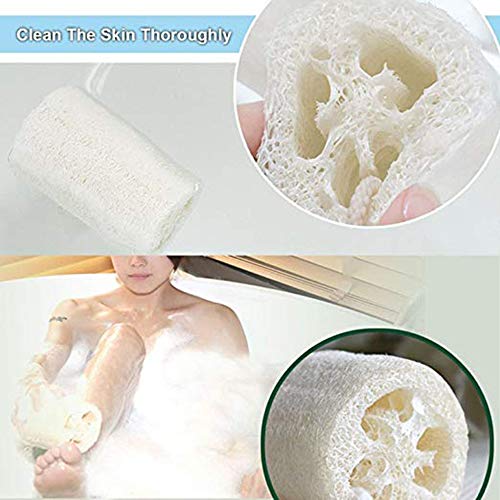Serdokntbig Natural 6 Pack of 4 inch Loofah, Serdokntbig SPA Exfoliating Scrubber for Skin Care in Bath, Best Luffa Body Scrub Sponge, Remove Dead Skin - Image 4