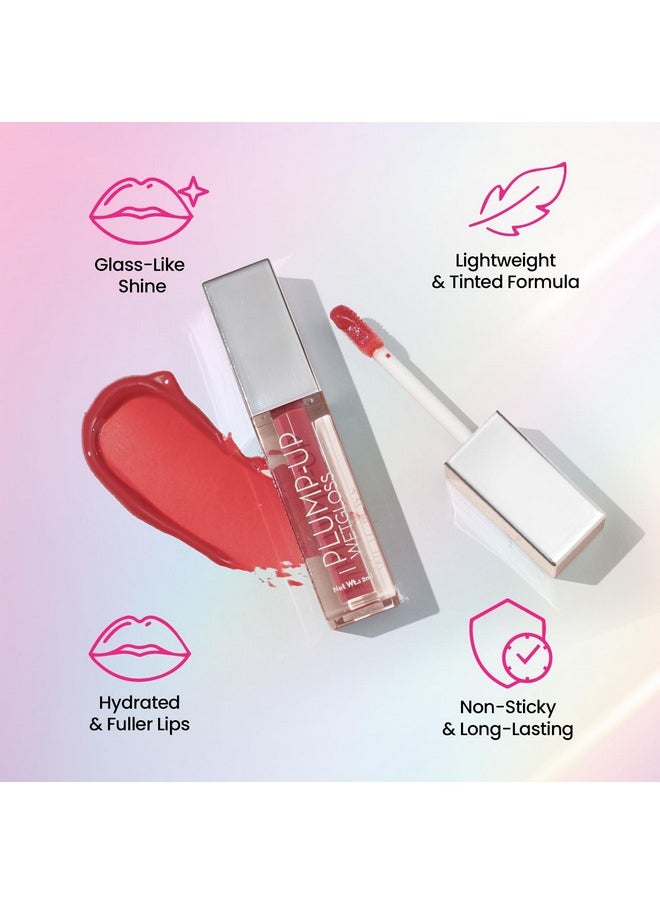 Swiss Beauty - Plump-Up Wet Lightweight Lip Gloss With High Shine Glossy Finish For Fuller And Plump Lips | Shade- Deep Desire, 2Ml| - Image 1