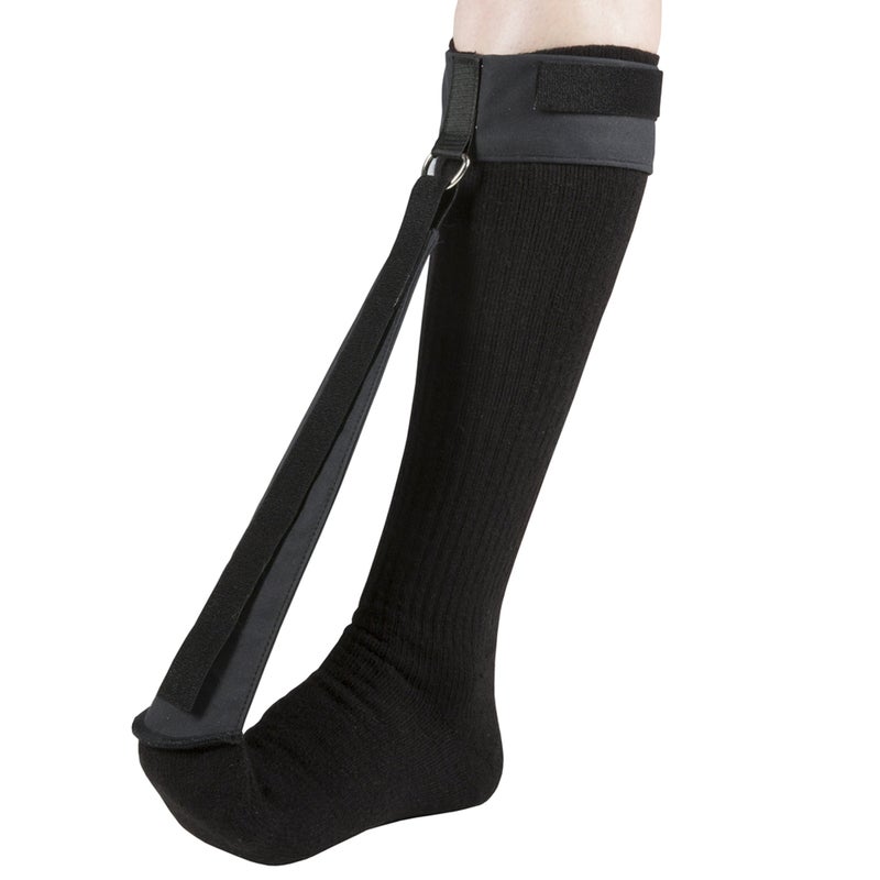 OTC Night Sock Plantar Fasciitis Achilles Tendonitis Step Arch Tight Calf Muscle Support Black Small