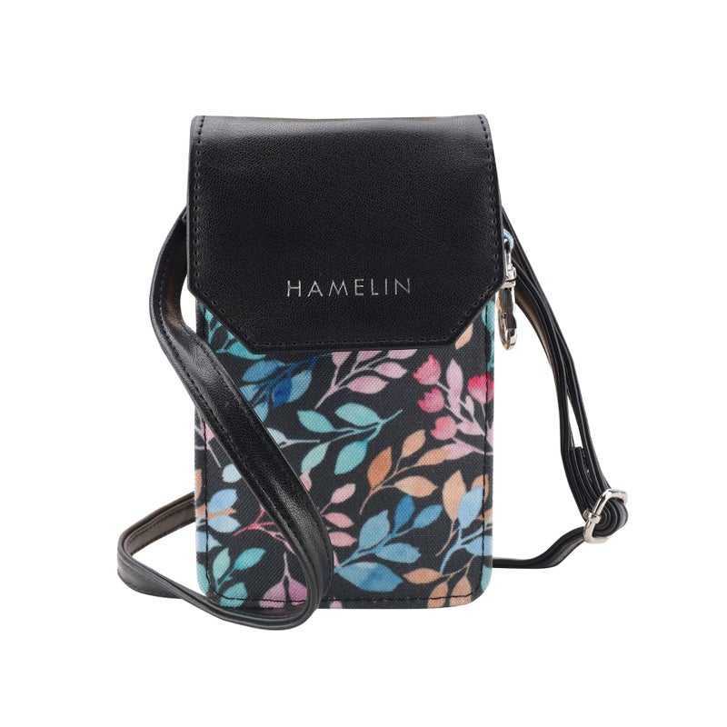 HAMELIN Small Crossbody Mobile Sling Bag for Women |Stylish Phone Pouch with Adjustable Strap |Phone Purse For Women|Versatile Mobile Pouch for Womens | Ideal Gift For Woman| Pastel Vines - Image 3